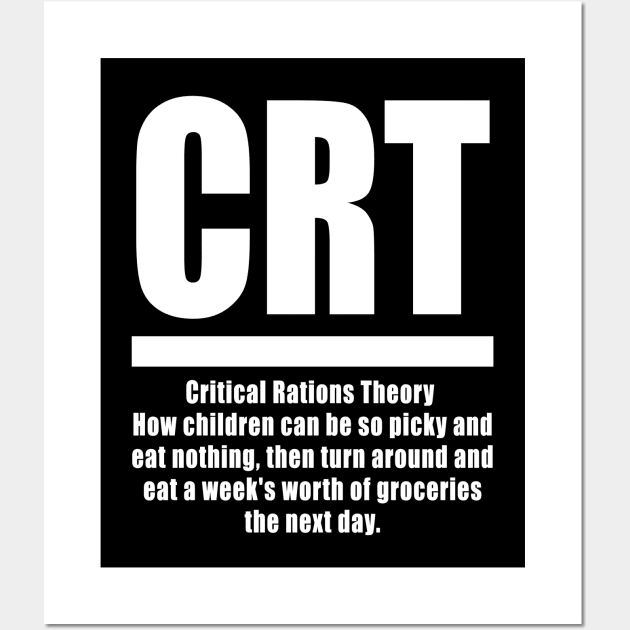 CRT - Critical Rations Theory Wall Art by Duds4Fun